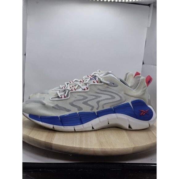 Size 11 - Mens Reebok Zig Kinetica 2 Pure GreyCobalt Blue Running Shoes Sneakers - Picture 1 of 9